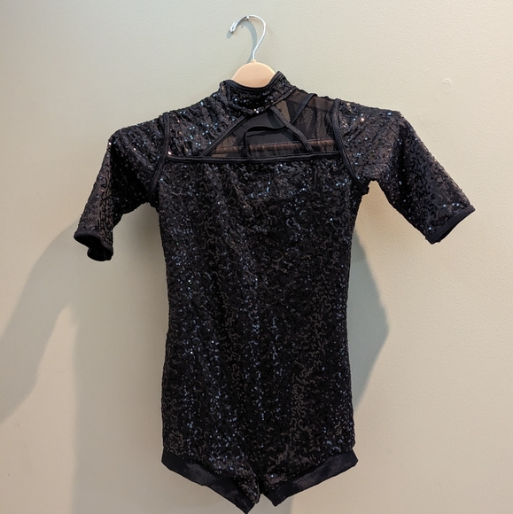 Weissman Other - Weissman One Piece Black Sequin Jazz/ Theatre Dance Costume Adult Small